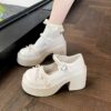 Newness Darling Bow Platform Shoes Elevate your style with these adorable platform shoes perfect for parties weddings or everyday wear Featuring a charming bow detail and comfortable platform sole