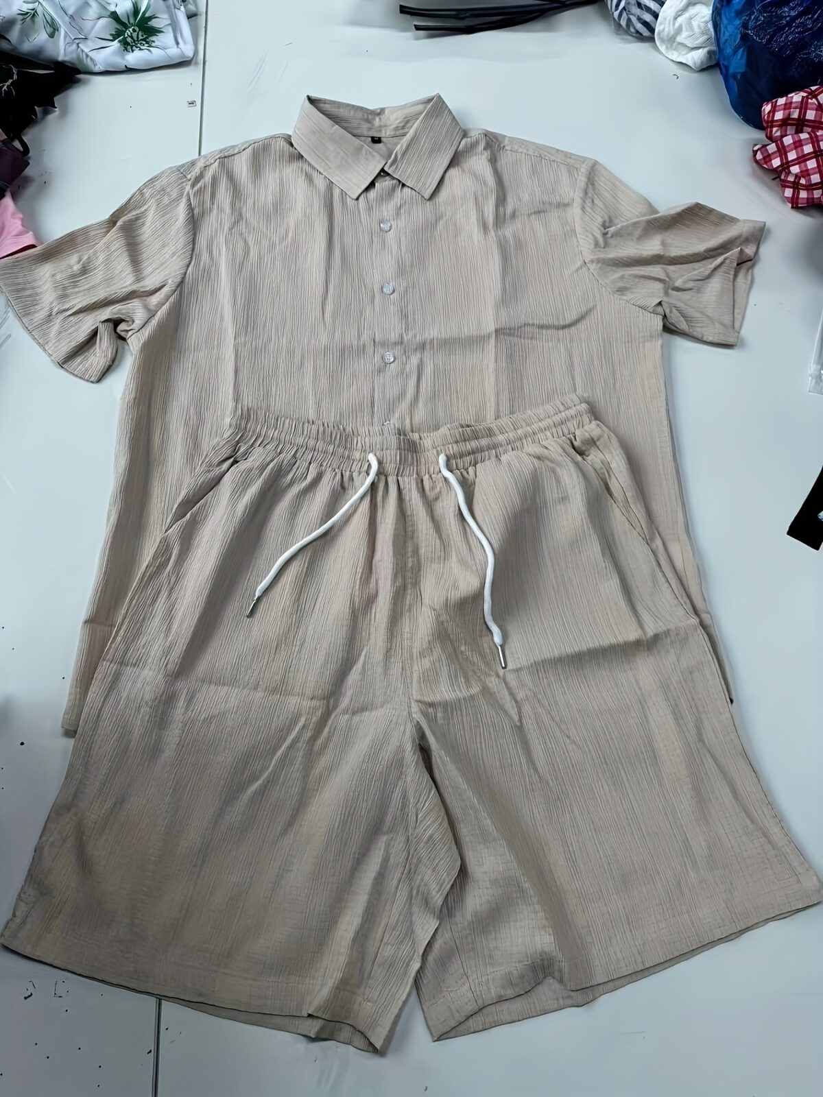 The Newness Riviera Escape Mens Summer Set a stylish and comfortable two piece outfit perfect for summer shown in detail