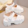 Adorable white princess sandals for girls perfect for summer Features stylish design and comfortable fit