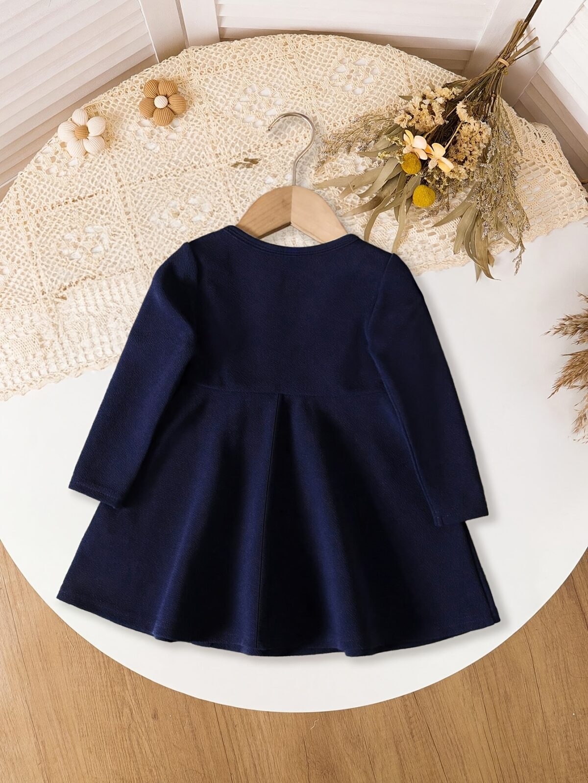 Adorable Newness Little Sailor Navy Blue Dress perfect for any occasion A charming navy blue dress with sailor inspired details