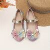 Adorable rainbow sparkly Mary Jane flats for girls perfect for adding a touch of sparkle to any outfit Comfortable and stylish kids shoes from Newness