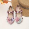 Adorable rainbow sparkly Mary Jane flats for girls perfect for adding a touch of sparkle to any outfit Comfortable and stylish kids shoes from Newness