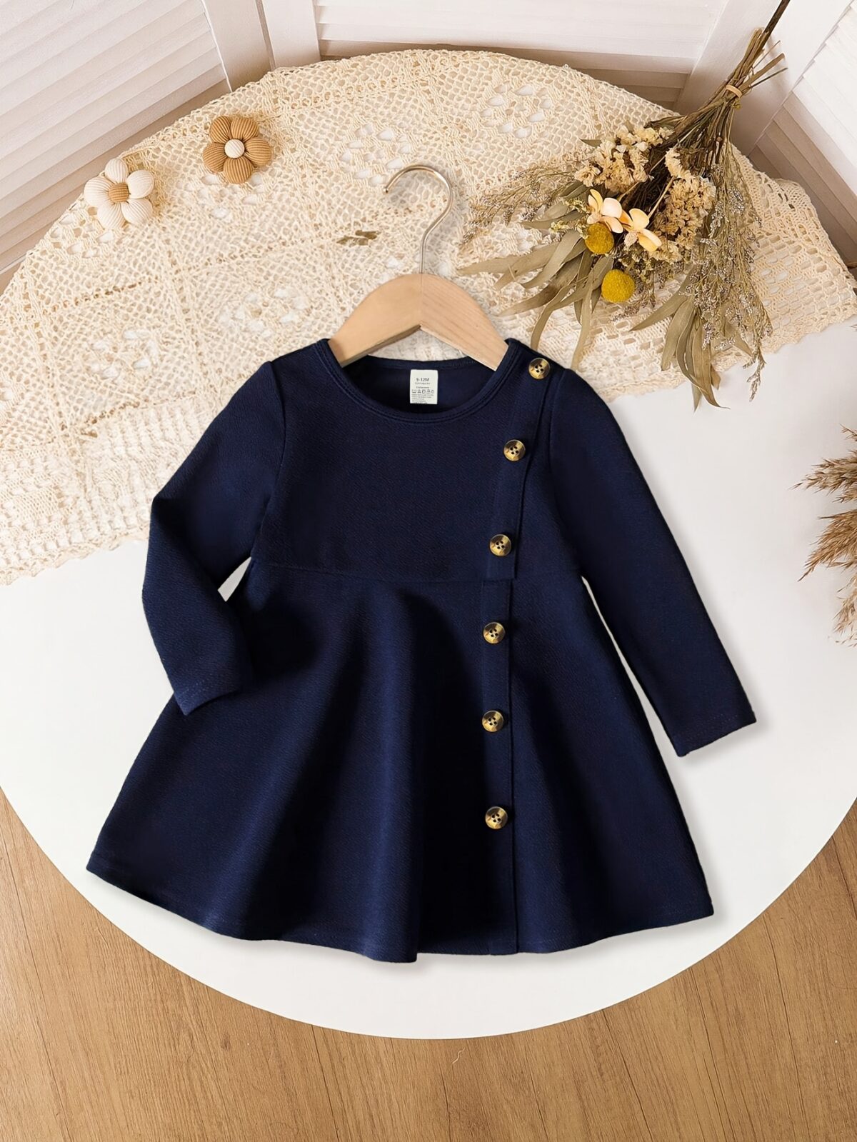 Adorable Newness Little Sailor Navy Blue Dress perfect for any occasion A charming navy blue dress with sailor inspired details