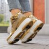 Newness Golden Glitter Roller Skate Sneakers for Kids   Shine bright in these comfortable and fun sneakers