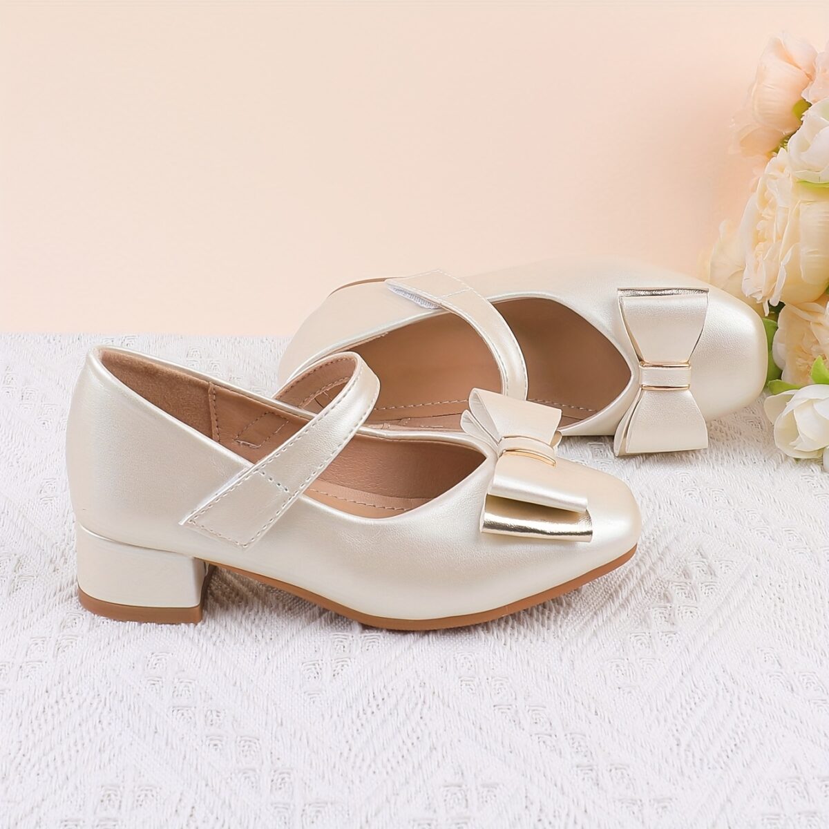 Golden Hour Girls High Heels by Newness Elegant girls high heels in gold perfect for weddings parties and special occasions