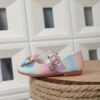 Adorable rainbow sparkly Mary Jane flats for girls perfect for adding a touch of sparkle to any outfit Comfortable and stylish kids shoes from Newness