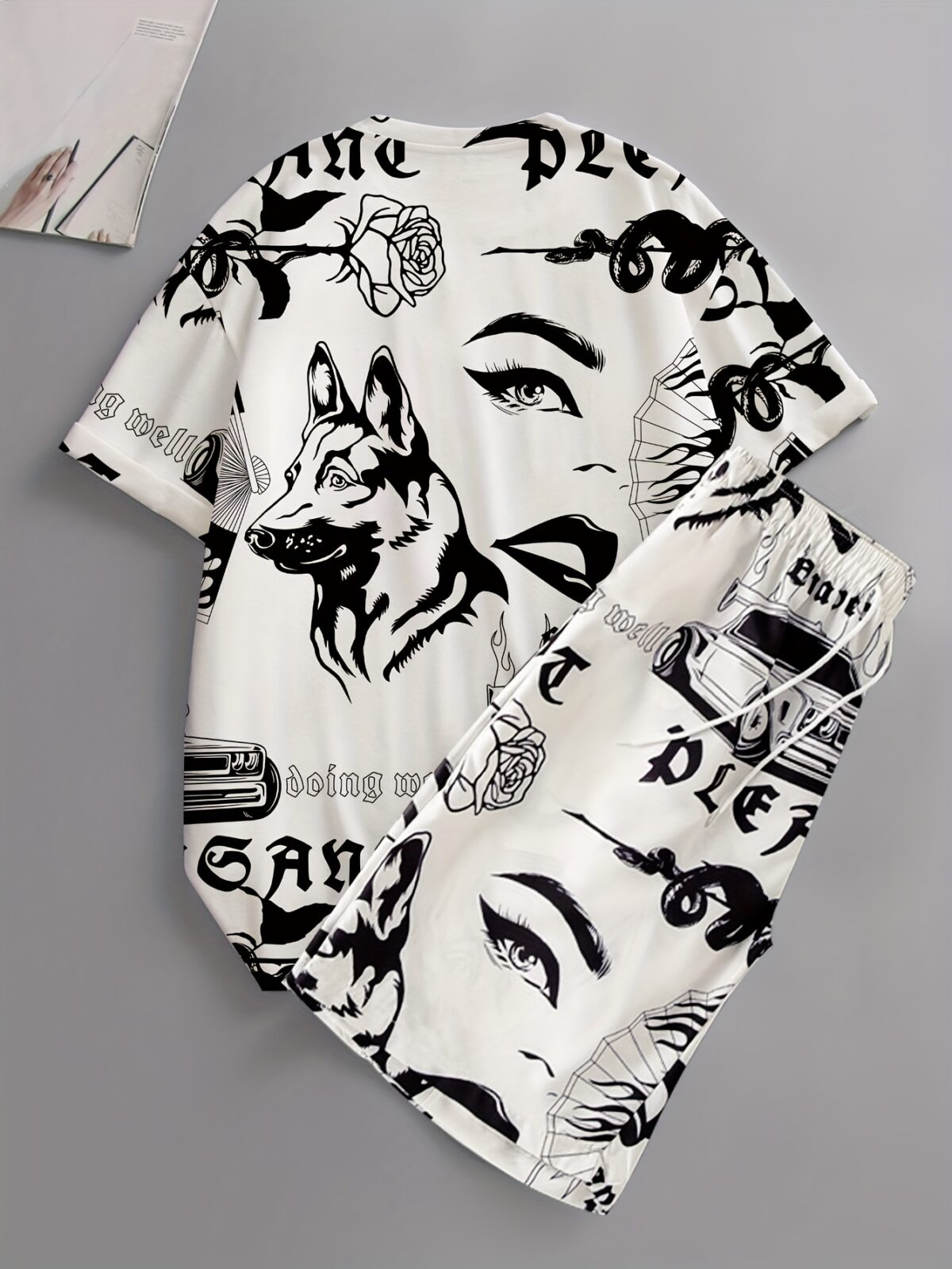 Newness Urban Edge Mens Graphic Tee Set Two stylish and comfortable graphic tees perfect for summer Casual and effortlessly cool