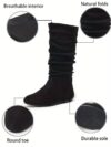 Effortlessly Chic Slouchy Boots in brown leather These stylish boots feature a slouchy fit and sleek design perfect for elevating any outfit