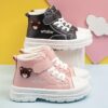Adorable Newness Cozy Bear Kids Winter Boots in action showcasing plush lining and perfect for winter adventures