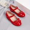 Adorable Darling Bow Girls Mary Janes in pink perfect for parties and everyday wear These classic Mary Janes feature a darling bow detail