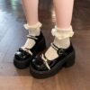 Newness Darling Bow Platform Shoes Elevate your style with these adorable platform shoes perfect for parties weddings or everyday wear Featuring a charming bow detail and comfortable platform sole