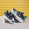 Stylish striped mesh youth sneakers perfect for active kids Breathable and comfortable design in a trendy color scheme