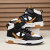 Stylish and durable color block high top sneakers for kids perfect for active play Showcasing vibrant color blocking and sturdy construction