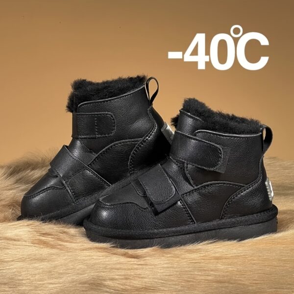 Stylish and warm Arctic Explorer Kids Winter Boots by Newness perfect for winter adventures Showcasing their waterproof design and rugged outsole
