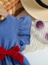 Adorable Summer Bloom baby girl dress perfect for summer outings and back to school events The dress features a delightful floral print and comfortable breathable fabric