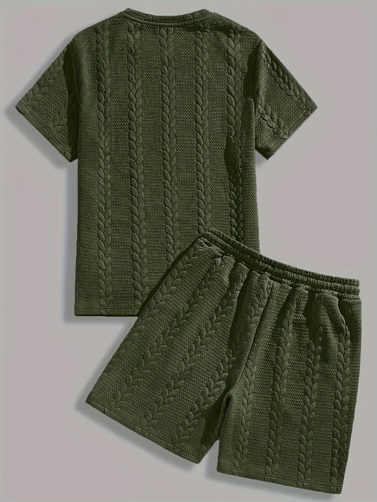 Womens Cable Knit Shorts Set in Cream stylish and comfortable summer outfit