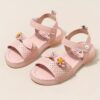 Stylish and comfortable girls summer sandals in pink perfect for playing outdoors Newness summer collection