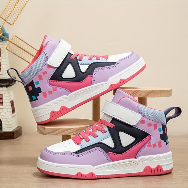 Stylish and comfortable Playful Plaid Girls High Tops in a vibrant plaid pattern perfect for everyday wear
