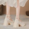 Adorable girls Mary Jane shoes with a darling bow perfect for school parties or weddings
