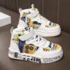 Colorful youngsters mid top sneakers with closure breathable upper and cushioned sole Stylish stitching details