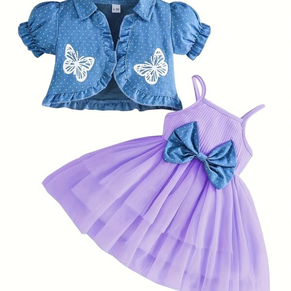Adorable Flutterby Delight girls camisole dress perfect for spring and summer A charming lightweight dress with delicate details