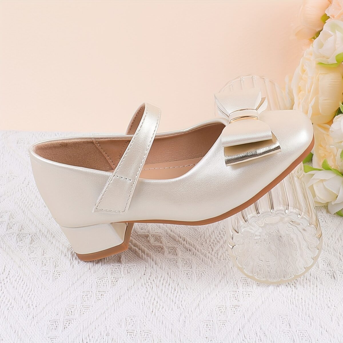Golden Hour Girls High Heels by Newness Elegant girls high heels in gold perfect for weddings parties and special occasions