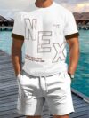 Model showcasing the Newness Urban Explorer Mens Summer Set a stylish and breathable outfit perfect for summer