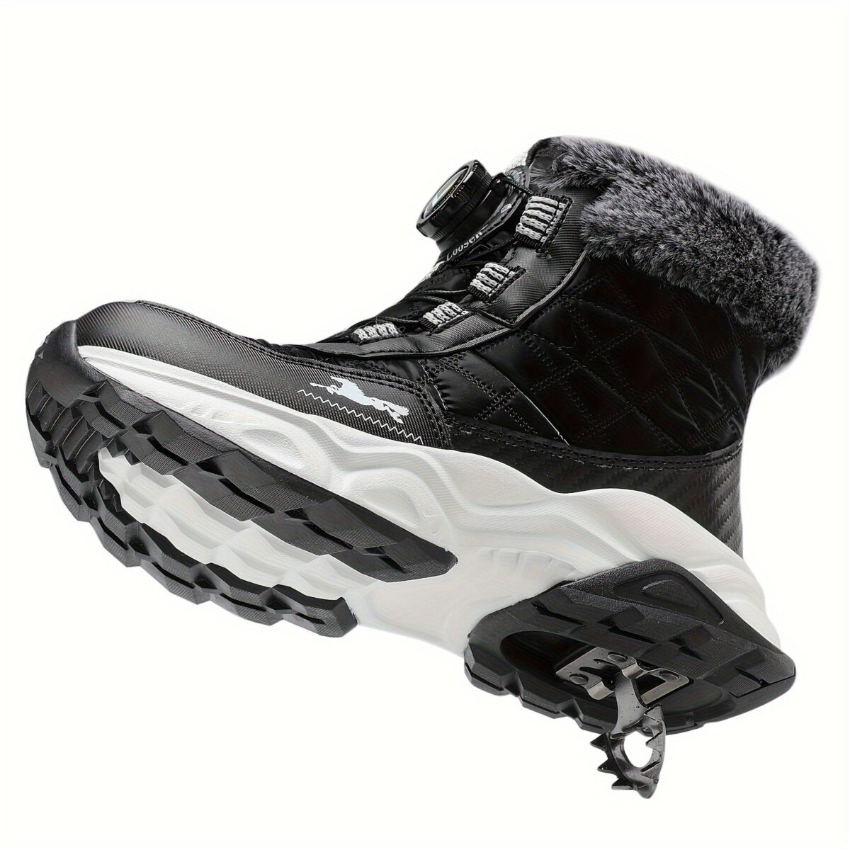 Kids wearing stylish and warm FANGFIUP Explorer Winter Boots playing in the snow