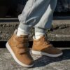 Stylish and comfortable Newness Urban Explorer Kids High Tops in grey perfect for fall and winter Durable high top design with a modern aesthetic