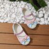 Adorable rainbow sparkly Mary Jane flats for girls perfect for adding a touch of sparkle to any outfit Comfortable and stylish kids shoes from Newness