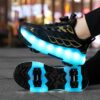 Kids Galaxy Glow Roller Skates from Newness featuring LED lights geometric designs and comfortable design