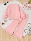 Adorable girls fleece set in pink and white perfect for autumn or winter The set includes a matching fleece jacket and pants ideal for keeping your little one warm and cozy