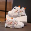 Stylish and breathable Newness Summer Breeze Kids Stripe Sneakers perfect for spring summer and fall Image shows kids striped sneakers in a close up