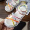 Rainbow Ribbon Girls Summer Sandals by Newness Stylish and comfy sandals perfect for summer play