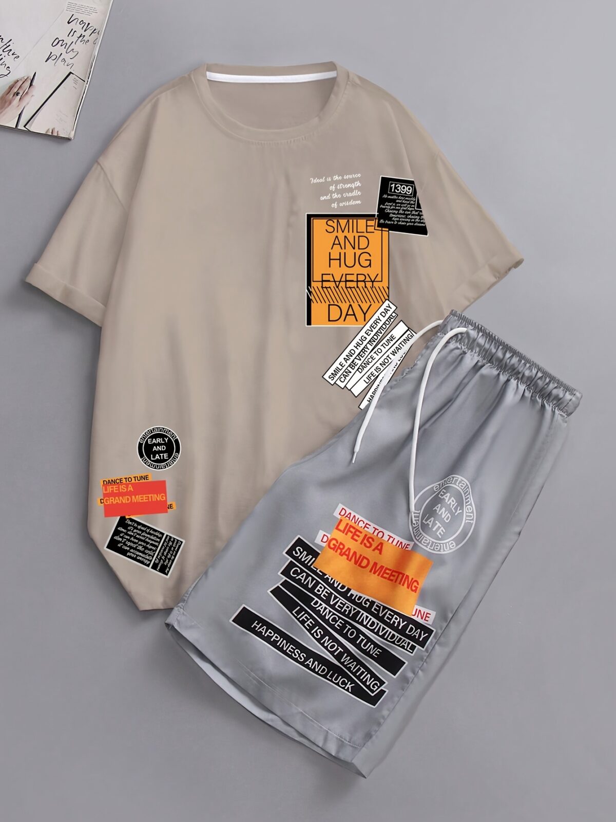 Newness Urban Edge Mens Graphic Tee Set Two stylish and comfortable graphic tees perfect for summer Casual and effortlessly cool