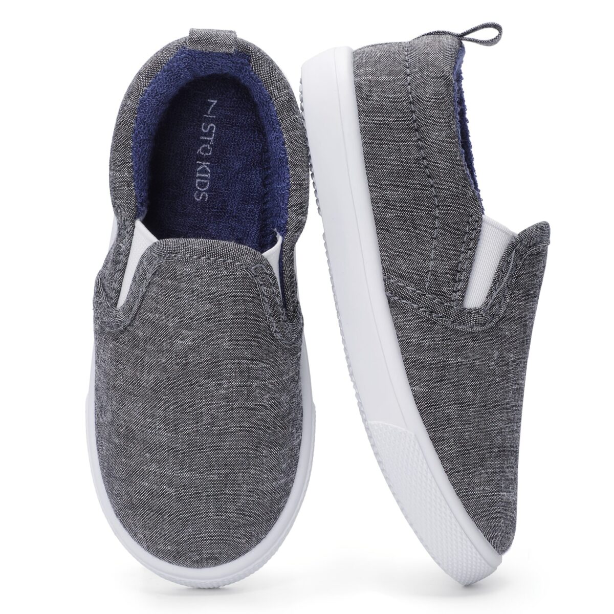 Stylish and comfortable preppy plaid canvas slip on shoes for boys perfect for casual wear