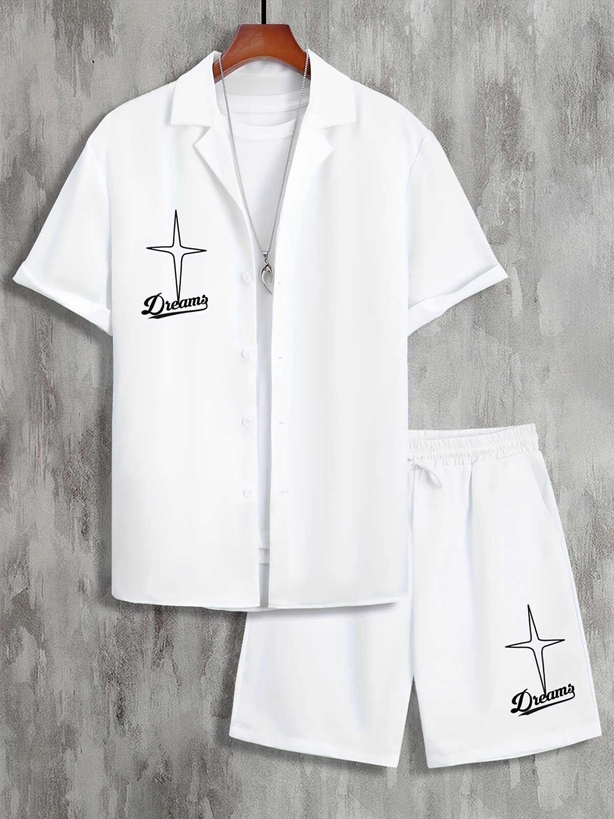 Newness Dubai Dreams Mens Summer Outfit A stylish two piece polyester set perfect for staying cool and comfortable all summer long