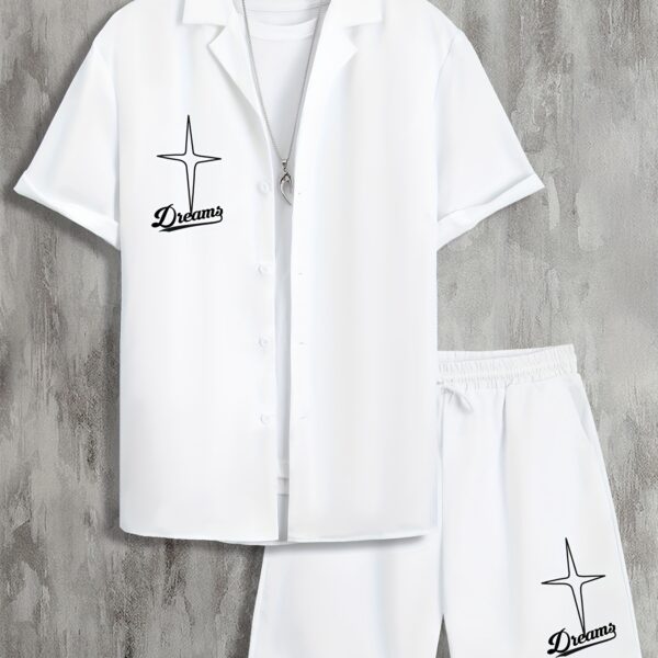 Newness Dubai Dreams Mens Summer Outfit A stylish two piece polyester set perfect for staying cool and comfortable all summer long