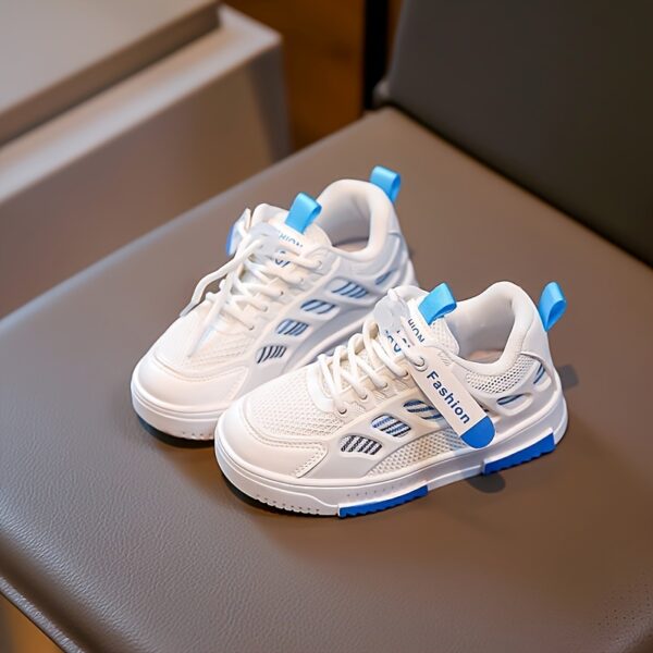 Stylish and breathable Newness Summer Breeze Kids Stripe Sneakers perfect for spring summer and fall Image shows kids striped sneakers in a close up