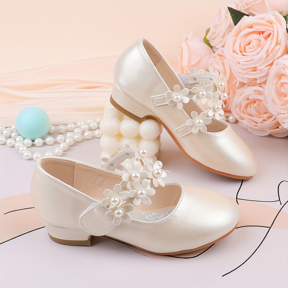 Enchanted Garden Girls Floral Shoes by Newness Delicate floral print shoes perfect for weddings parties or everyday wear