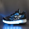Kids GUANGLAN Galaxy Light Up Sneakers with 16 color modes USB rechargeable battery and detachable wheels Stylish and fun footwear for active children
