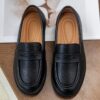 Newness Stride Rite Boys Slip Ons in navy blue showcasing polished style and effortless comfort Perfect for school formal events or everyday wear