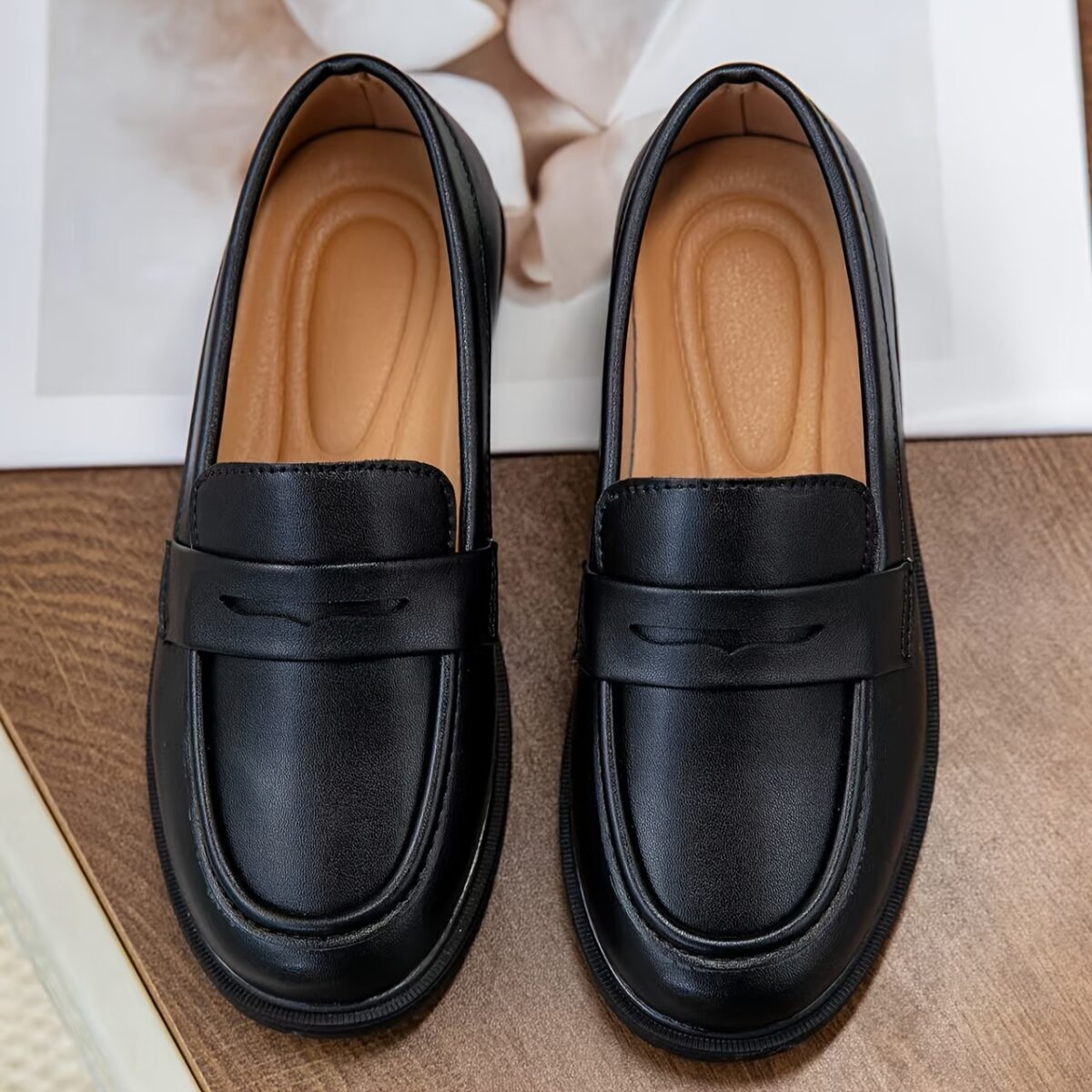 Newness Stride Rite Boys Slip Ons in navy blue showcasing polished style and effortless comfort Perfect for school formal events or everyday wear