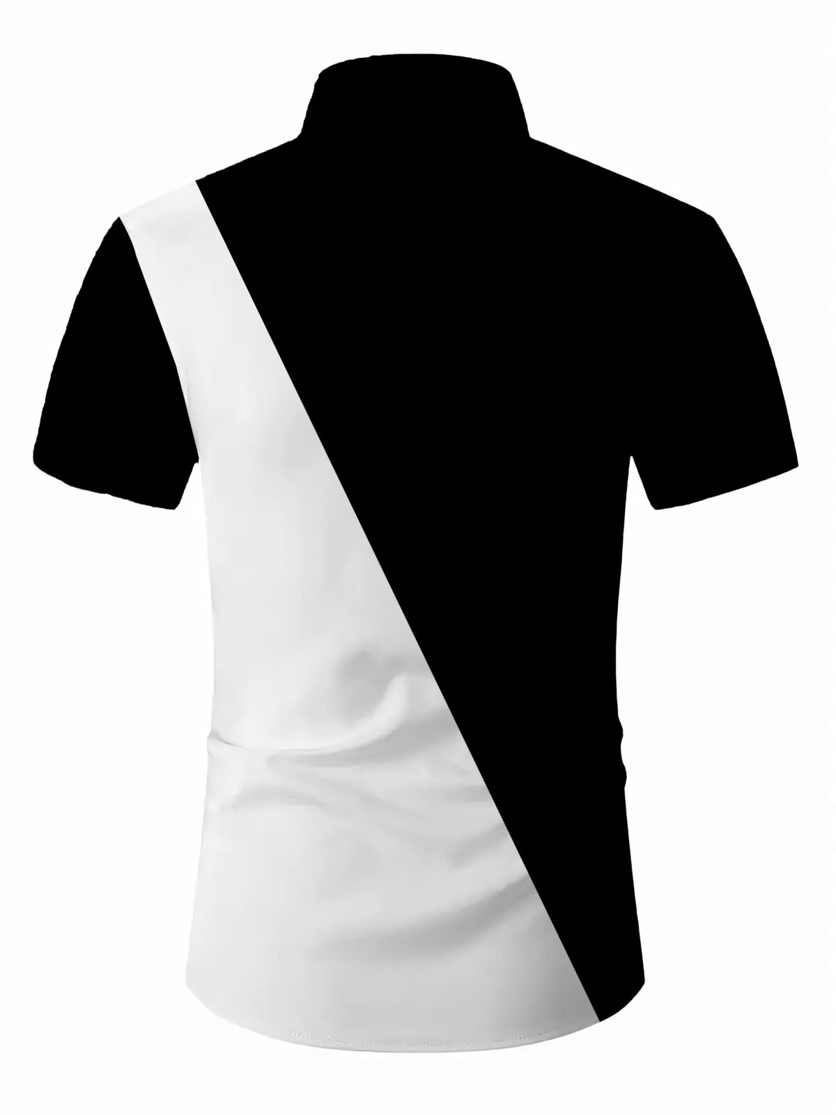 Stylish monochrome printed shirt and shorts set in breathable polyester perfect for summer Model is wearing the matching shirt and shorts