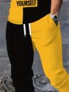Model wearing the Newness Dubai Nights Mens Casual Suit a bold color block designed casual suit perfect for any occasion