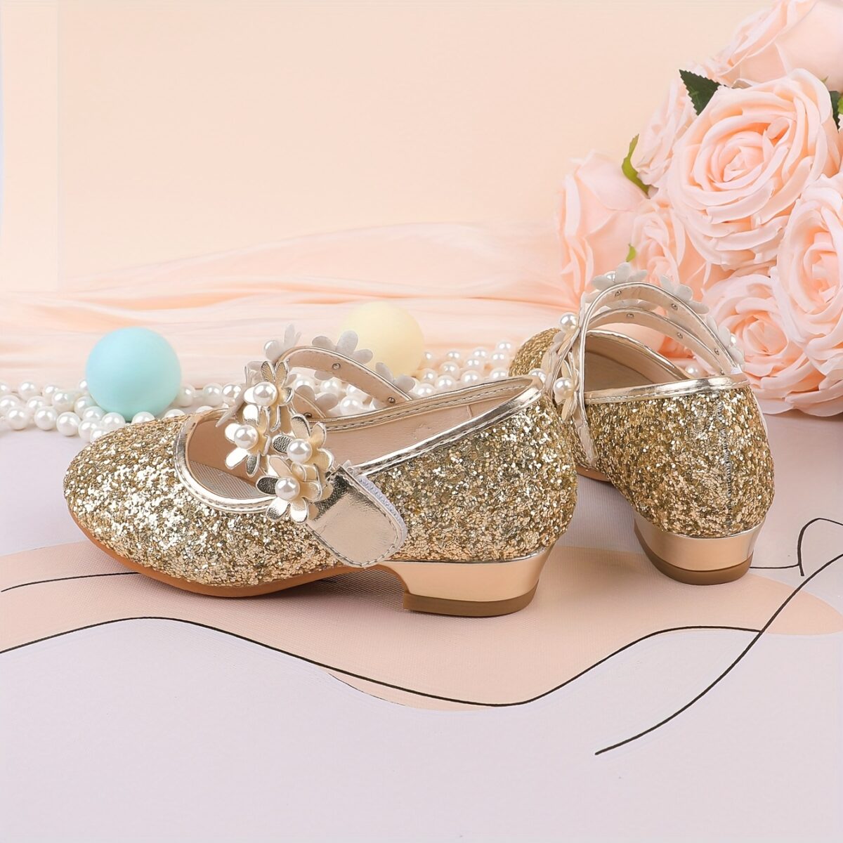 Enchanted Garden Girls Floral Shoes by Newness Delicate floral print shoes perfect for weddings parties or everyday wear