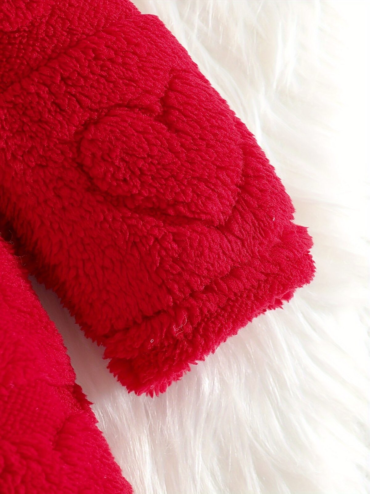 Baby girl wearing an adorable red heart patterned dress Perfect for Fall and Winter