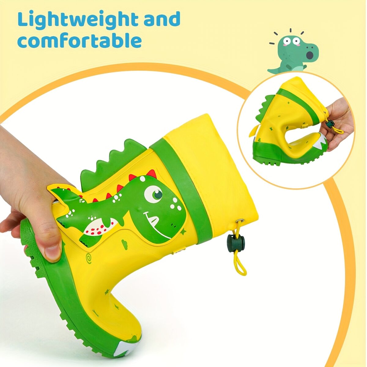 Newness Adventure Ready Dino Rain Boots Adorable dinosaur rain boots perfect for kids rainy day adventures
