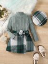 Adorable girls cozy sweater set perfect for fall and winter Featuring a soft warm knit and a charming design this two piece set includes a sweater and leggings