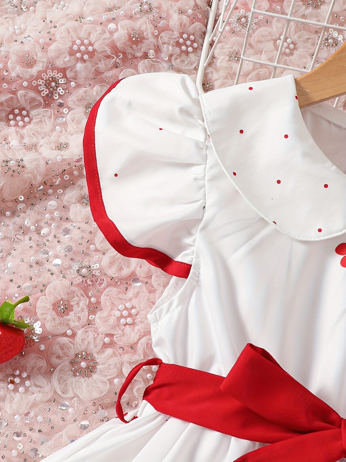 Sweet Cherry Print Dress with Bow from Newness A charming cherry printed dress with a cute bow